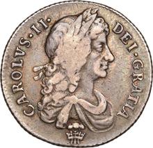 Shilling 1677    "Second laureate bust"