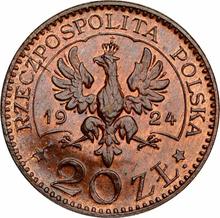 20 Zlotych 1924    "Monogram" (Pattern)