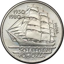 20 Zlotych 1980 MW   "Segelschulschiff „Dar Pomorza“" (Probe)