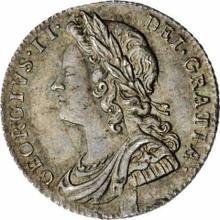 6 Pence 1728    "Porträt in jungen Jahren"