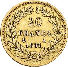 20 Francs 1831 A   "Raised edge"