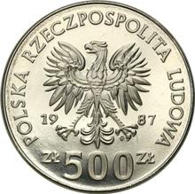 500 Zlotych 1987 MW  TT "UEFA-Fußball-Europameisterschaft 1988" (Probe)
