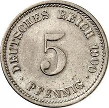 5 Pfennig 1900 D  