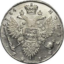 Rouble 1734    "The corsage is parallel to the circumference"