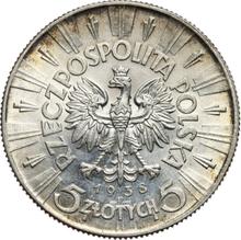5 Zlotych 1938    "Jozef Pilsudski"