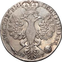 Poltina (1/2 Rubel) 1707    "Porträt des Jahres 1707"