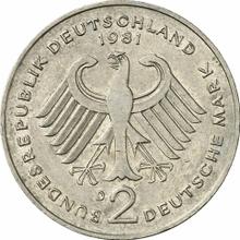 2 Mark 1981 D   "Theodor Heuss"