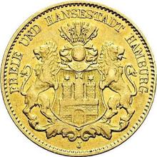 10 Mark 1890 J   "Hamburg"