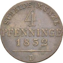 4 Pfennig 1832 D  