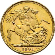 Soberano 1891 M  JEB "Retrato jubilar"