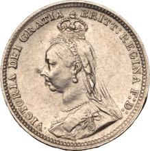 Threepence 1893    "Jubilee Head"
