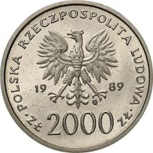 2000 Zlotych 1989 MW  ET "Papst Johannes Paul II" (Probe)
