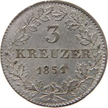 3 Kreuzer 1851   