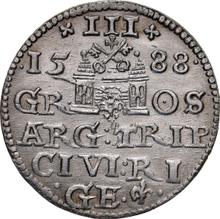 3 Groszy (Trojak) 1588    "Riga"