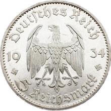 5 Reichsmark 1934 D   "Garrison Church (with date)"