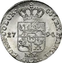 4 Groschen (Zloty) 1794 MV   "Kościuszko-Aufstand"