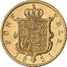 5 táleros 1851  B 