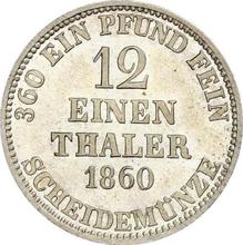 1/12 Thaler 1860  B 