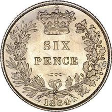 Sixpence 1864   