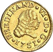 1/2 Escudo 1751 S PJ 