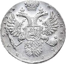 Rouble 1731    "The corsage is parallel to the circumference"