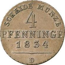 4 Pfennig 1834 D  