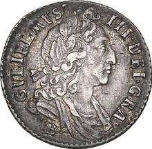 Sixpence 1697 B   "Third laureate bust"