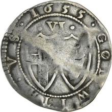 Sixpence 1655   