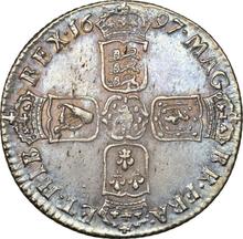 Shilling 1697    "Third laureate bust"