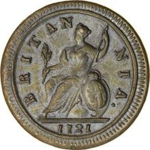 Halfpenny 1721    "Second laureate bust"