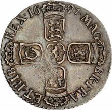 Sixpence 1697 E   "First laureated bust"