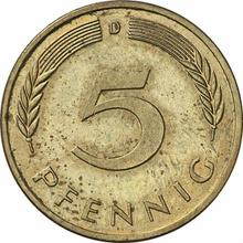5 Pfennig 1989 D  