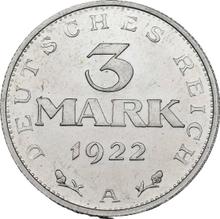 3 marki 1922 A   "Konstytucja"