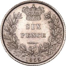 Sixpence 1855   