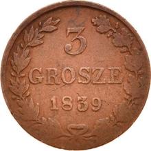 3 Grosze 1839 MW   "Fan tail"