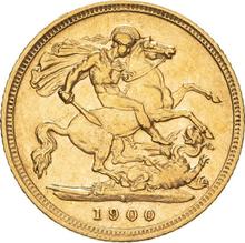 1/2 soberano 1900 S   "Cabeza velada"