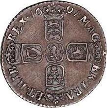 Sixpence 1697 B   "First laureated bust"