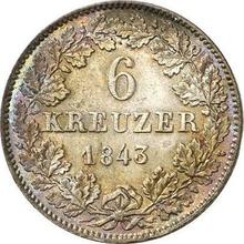 6 Kreuzer 1843   