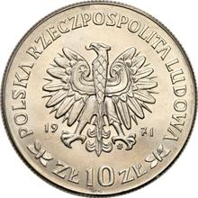 10 Zlotych 1971 MW  WK "50 Years of III Silesian Uprising" (Pattern)