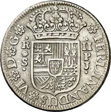2 Reales 1754 S PJ 