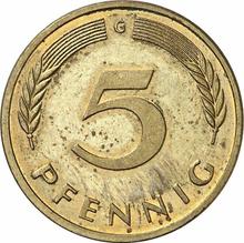 5 Pfennig 1989 G  