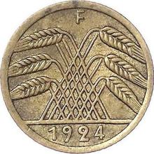 5 Rentenpfennig 1924 F  