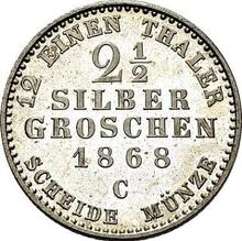 2-1/2 Silber Groschen 1868 C  
