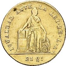 2 Escudos 1850 So LA 