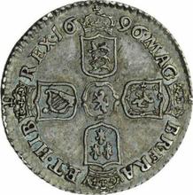 Sixpence 1696    "Second laureate bust"