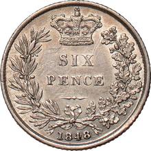 Sixpence 1848   