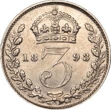Threepence 1893    "Jubilee Head"