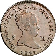 8 Maravedís 1847 Ja   "Denomination on obverse"