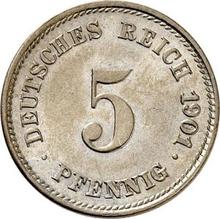 5 Pfennig 1901 J  