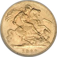 1/2 soberano 1900 P   "Cabeza velada"